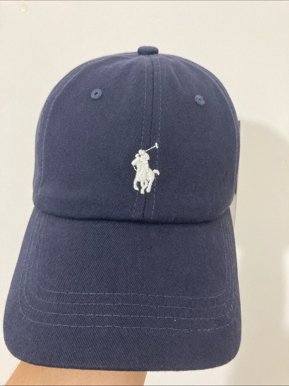 Polo by Ralph Lauren Navy Baseball Cap with White Pony Logo